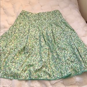 Green Floral skirt
